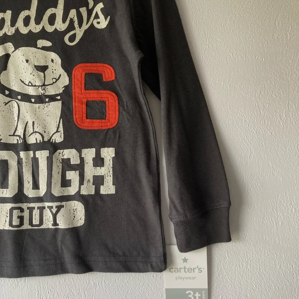 NWT Carter’s Daddy’s Tough Guy Bulldog Long Sleeve Tee Size 3T